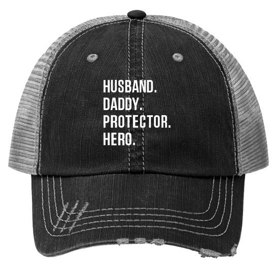 Trucker Hat Husband Daddy Protector Hero