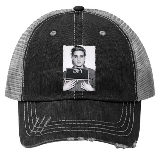 Elvis Presley Army Mug Shot Trucker Hat