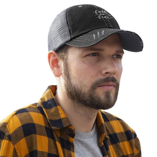 Faith Over Fear Trucker Hat Funny Spiritual Faith Graphic Casual Religious Trucker Hat Christian Inspirational Trucker Hat With Saying