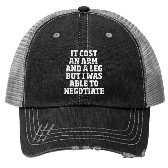Amputee Trucker Hat: Able To Negotiate Funny Leg Amputee Trucker Hat