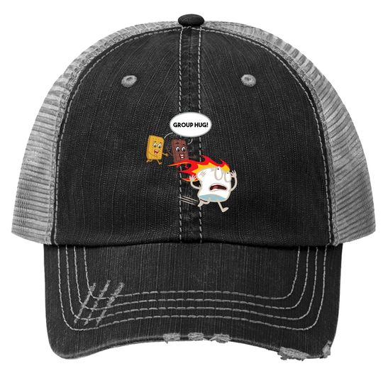 Smores S'mores Marshmallow Camping Roasting Bonfire Trucker Hat