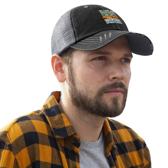 I Like Bourbon And My Motorcycle And Maybe 3 People Rider Trucker Hat