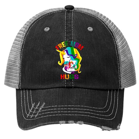 Free Mom Hugs Lgbt Gay Pride Trucker Hat