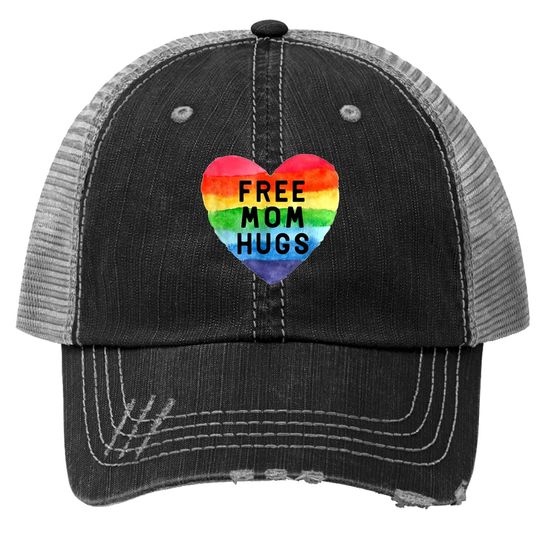 Free Mom Hugs Trucker Hat, Free Mom Hugs Inclusive Pride Lgbtqia Trucker Hat