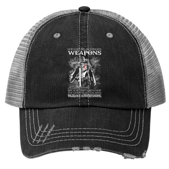 Man Of God, God Gave His Archangels Weapons Christian Religious Gift Trucker Hat