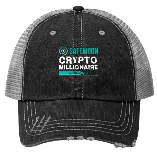 Crypto Millionaire Loading Funny Bitcoin Safemoon Trucker Hat