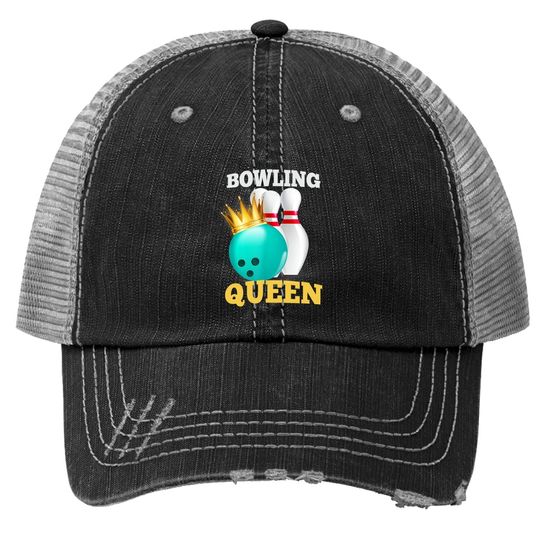 Bowling Queen Rolling Bowlers Outdoor Sports Novelty Trucker Hat