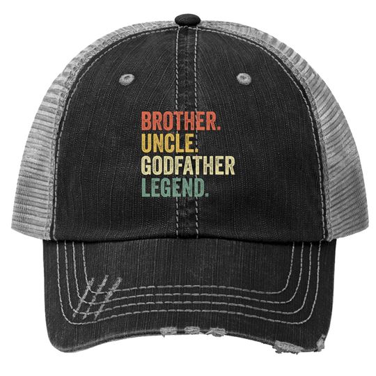 Uncle Godfather Trucker Hat Christmas Gifts From Godchild Funny Trucker Hat