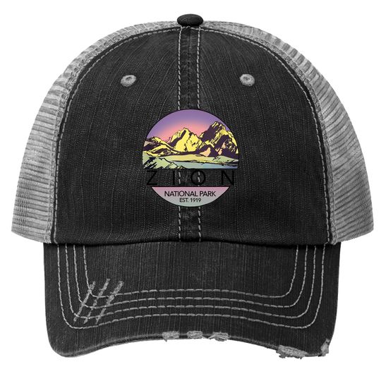 Retro Vintage Zion Trucker Hat National Parks Trucker Hat Trucker Hat