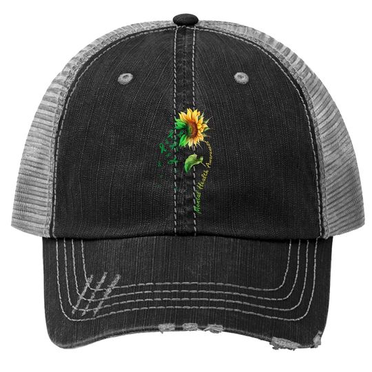 Mental Health Awareness Sunflower Trucker Hat