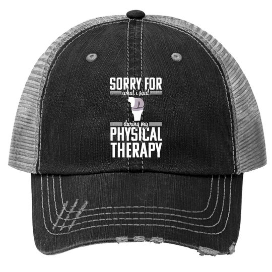 Knee Replacement Funny Therapy Surgery Recovery Gift Trucker Hat