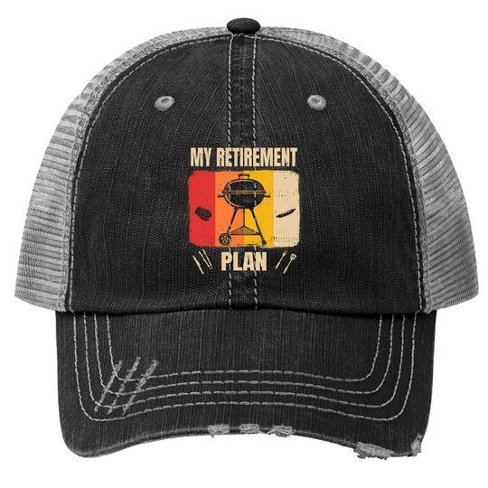 My Retirement Plan Bbq Timer Barbecue 2021 Gift Trucker Hat