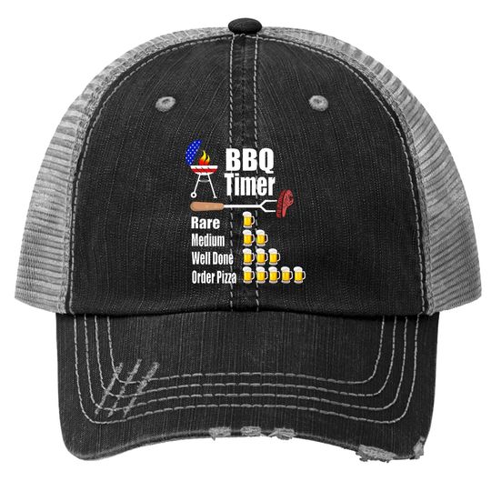 Funny Bbq Timer - Barbecue Grill Grilling Gift Trucker Hat