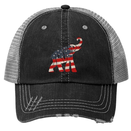 President Trump 2020 Republican Elephant Trump Supporter Trucker Hat
