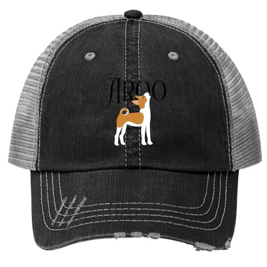 Howling Basenji Puppy Aroo A Sound Of Singing Happy Pack Dog Trucker Hat