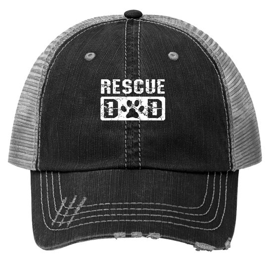 Rescue Dad Animal Activist Dog Lover Pet Owner Rescuer Dad Trucker Hat