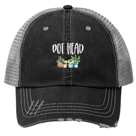 Pot Head Cactus Trucker Hat