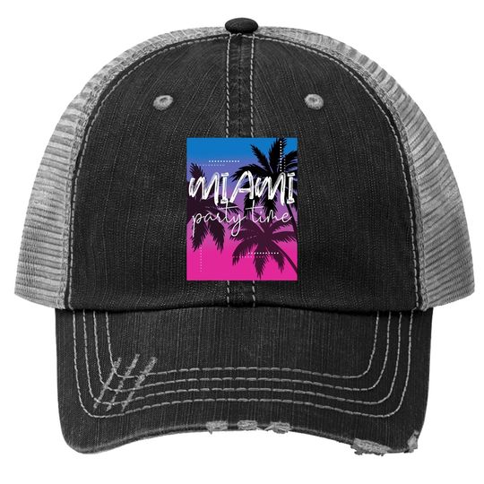 Trucker Hat Miami Beach Party Time
