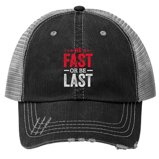 Fast Car Quote Drag Racing Trucker Hat
