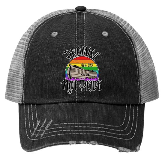Noah's Ark Genesis 9:13 Rainbow God's Promise Not Pride Trucker Hat