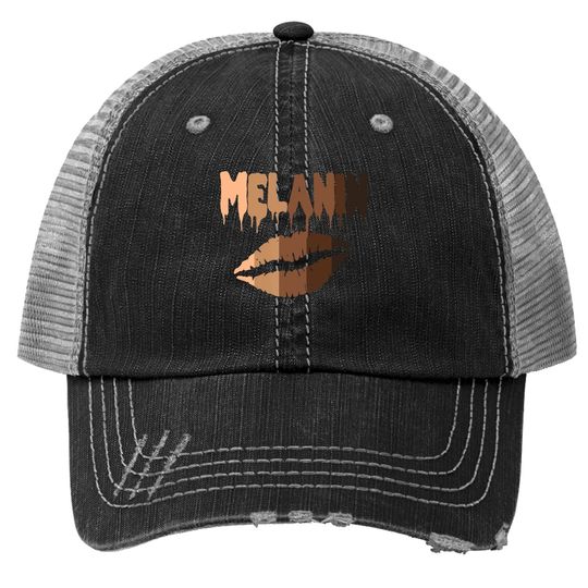 Melanin Shades Drippin Black Pride Afro Queen Gift Trucker Hat