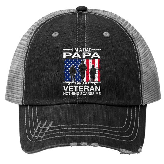 Veterans Day I'm A Dad Papa Trucker Hat