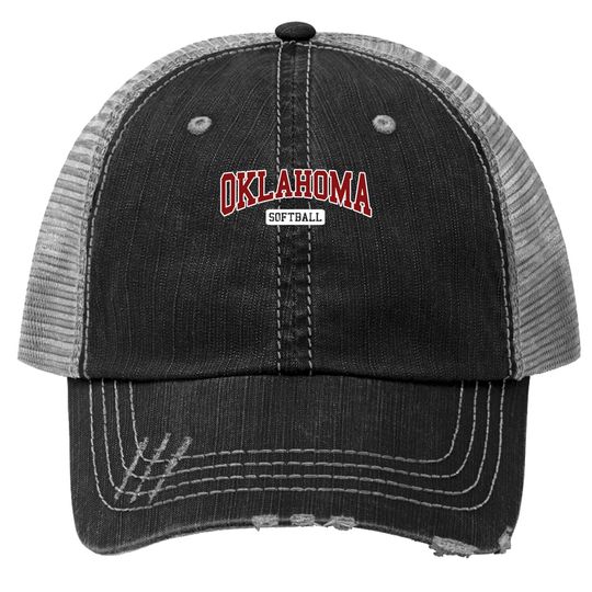 Oklahoma Softball Classic Retro Style Softball Player Trucker Hat