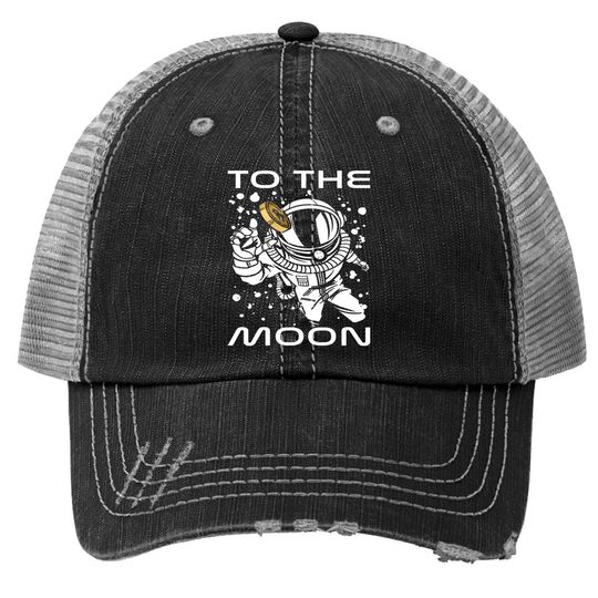 Bitcoin To The Moon Cryptocurrency Stock Market Eth Btc Trucker Hat