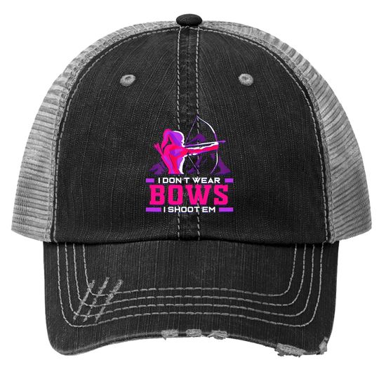 Archery Girl Gift For Woman Archer Bow And Arrow Hunter Lady Trucker Hat