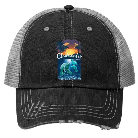 Clearwater Florida Trucker Hat Manatee Trucker Hat