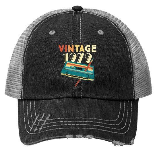 Vintage 1979 Music Cassette 42nd Birthday  42 Years Old Trucker Hat