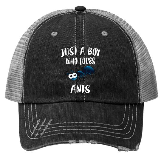 Just A Boy Who Loves Ants Animal Trucker Hat