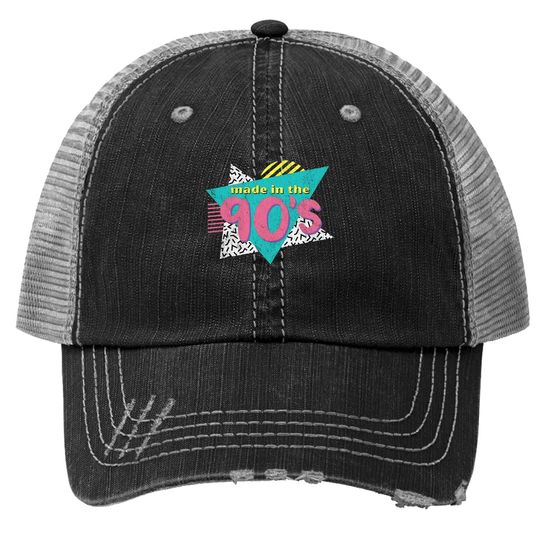 Made In The 90's Retro Vintage 1990's Birthday Trucker Hat