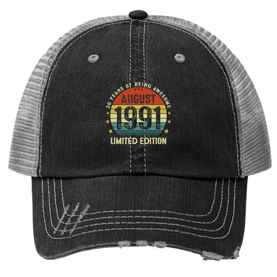30 Year Old Vintage August 1991 Limited Edition Trucker Hat