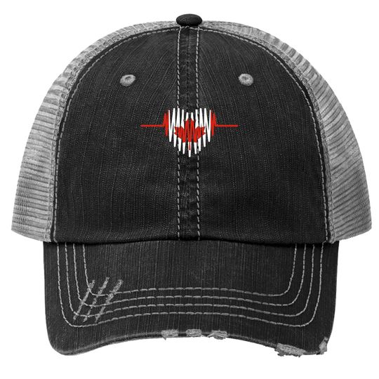 Happy Canada Day Trucker Hat Canadian Heart Beat Rate Nurse Trucker Hat