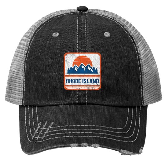 Retro Vintage Rhode Island Gift Trucker Hat