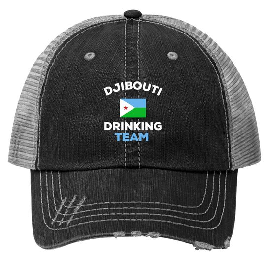 Djibouti Drinking Team Trucker Hat Beer Country Flag Trucker Hat