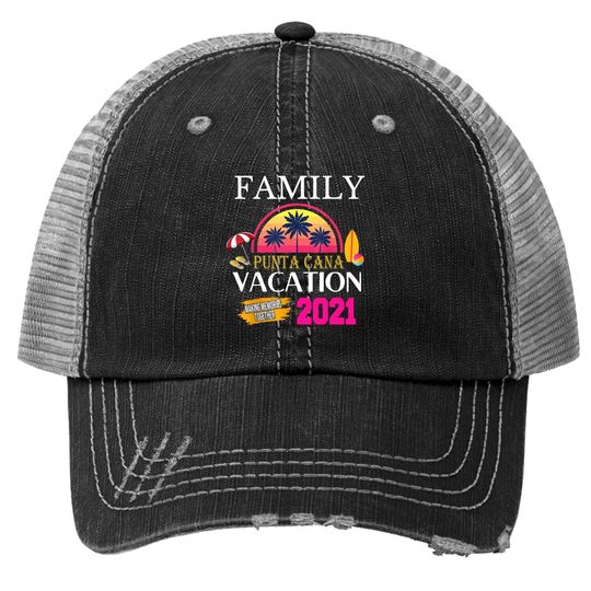 Punta Cana Family Vacation Matching Dominican Republic Trucker Hat