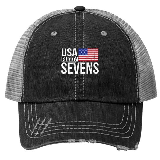 Usa Rugby Sevens 7s Proud Fans Of American Team Trucker Hat
