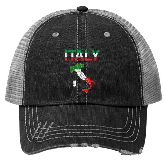 Italy Flag Vintage Trucker Hat