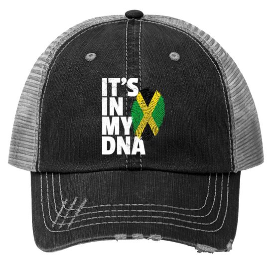 It's In My Dna Jamaica Flag Trucker Hat
