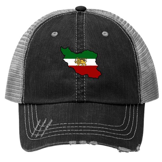 Iran Flag With Lion Trucker Hat