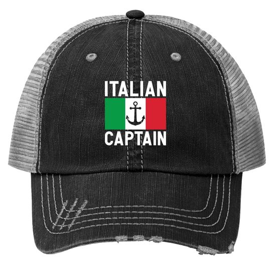 Flag Of Italy Italian Captain Trucker Hat