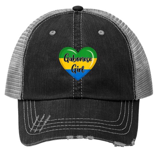 Gabon Flag Trucker Hat For Gabonese Girl Trucker Hat