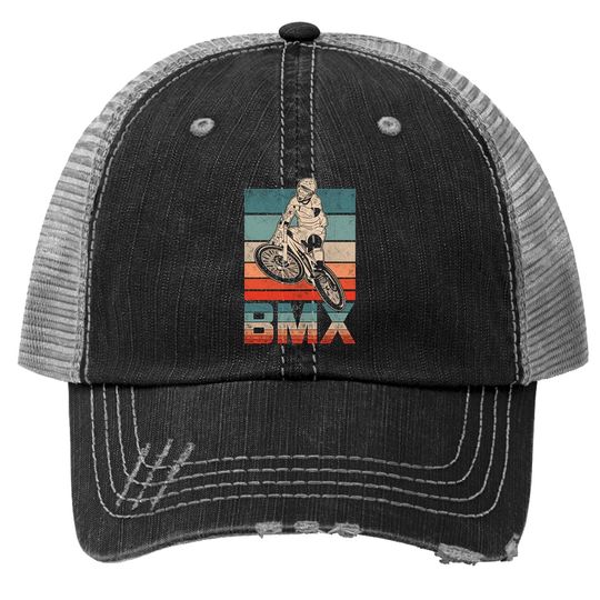Bmx Vintage Bike Fans Gift Boys Youth Bike Bmx Trucker Hat