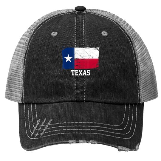Texas United States Vintage Distressed Flag Trucker Hat