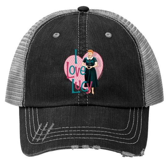 I Love Lucy Classic Tv Comedy Lucille Ball Heart You Adult Trucker Hat