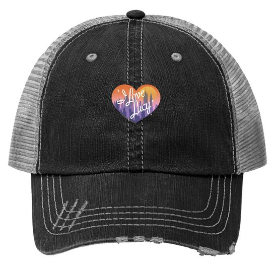 I Love Lucy Trucker Hat City Logo Black Trucker Hat