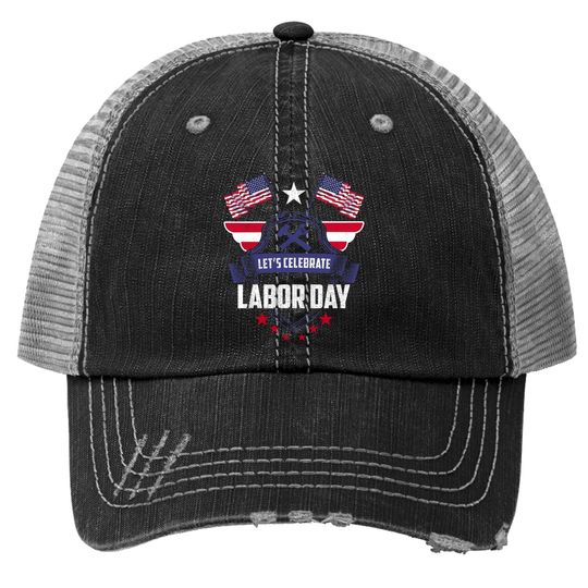 Patriot American Flag Labors Day Usa Trucker Hat