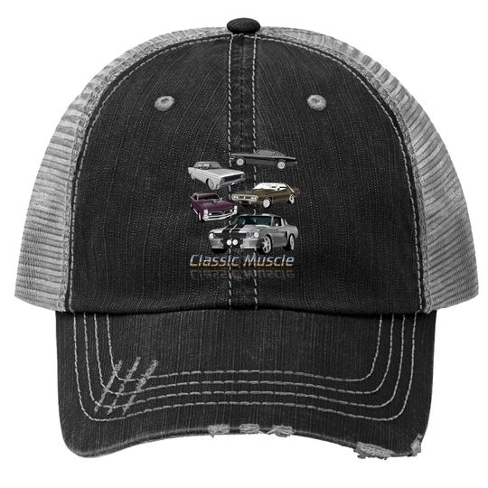 Classic American Muscle Cars Vintage Trucker Hat